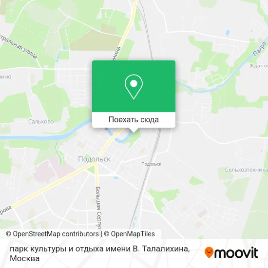 Карта парк культуры и отдыха имени В. Талалихина