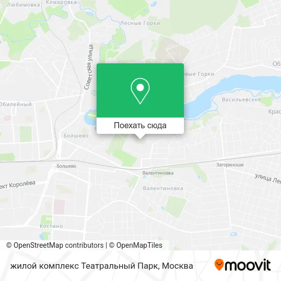 Карта жилой комплекс Театральный Парк