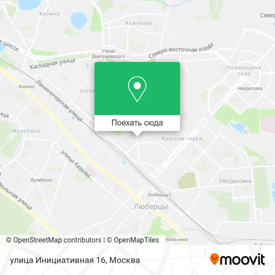 Карта улица Инициативная 16