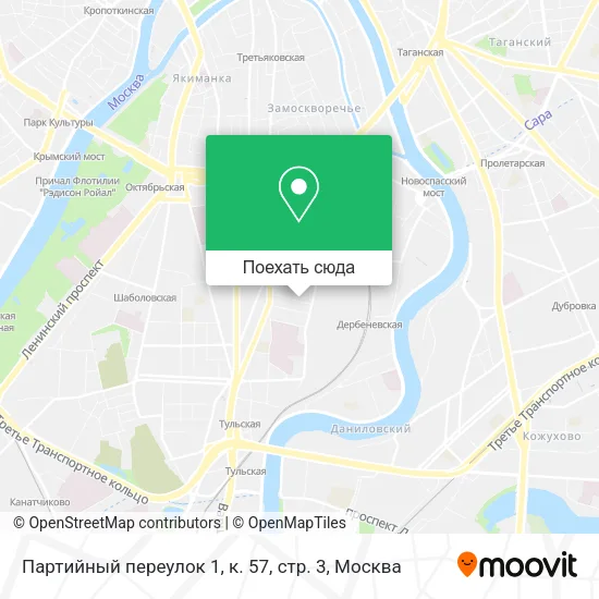 Карта Партийный переулок 1, к. 57, стр. 3