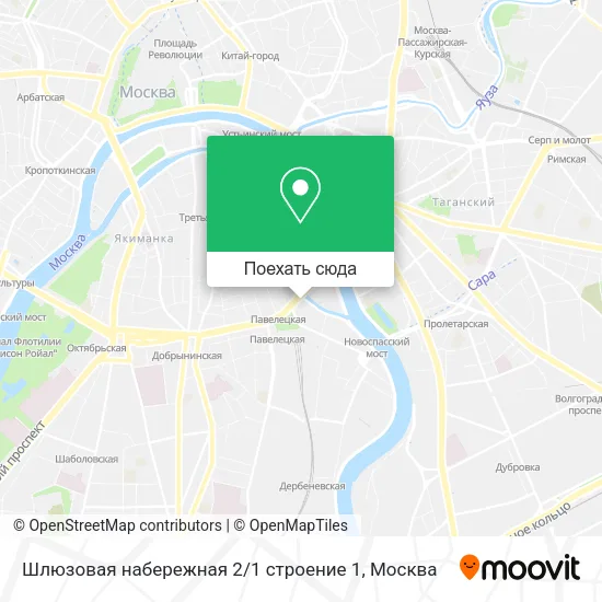 Карта Шлюзовая набережная 2 / 1 строение 1