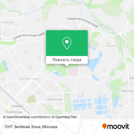 Карта СНТ Зелёная Зона