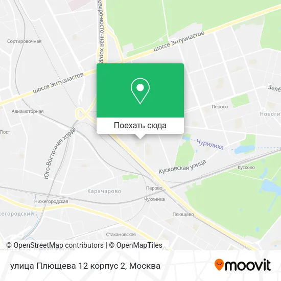 Карта улица Плющева 12 корпус 2