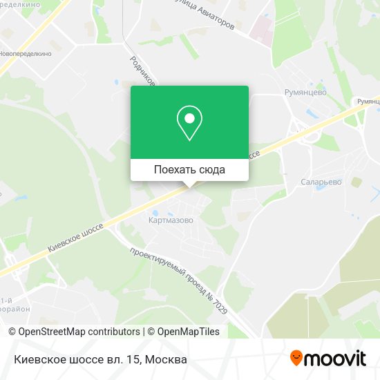 Карта Киевское шоссе вл. 15