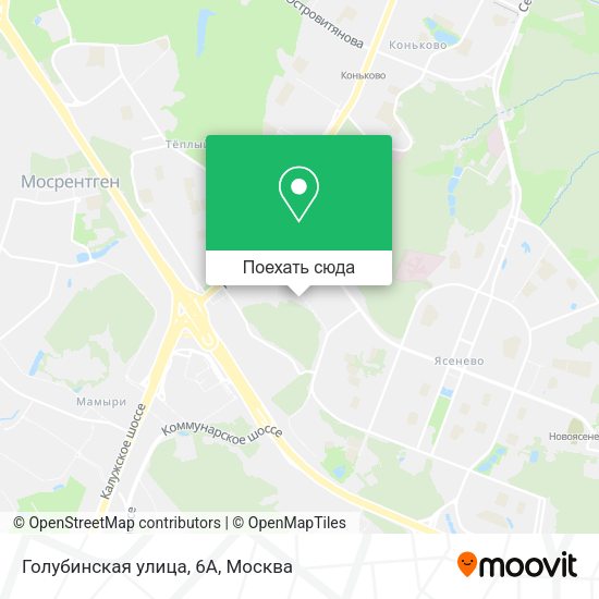 Карта Голубинская улица, 6А