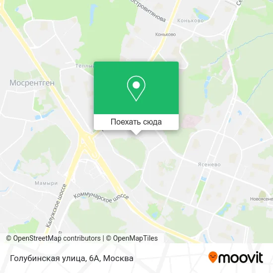 Карта Голубинская улица, 6А
