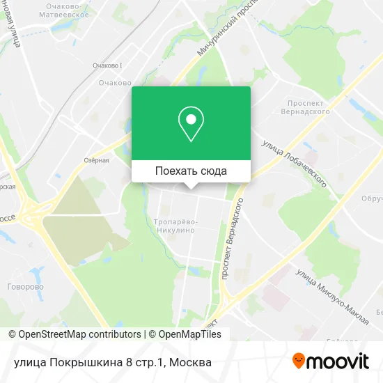 Карта улица Покрышкина 8 стр.1