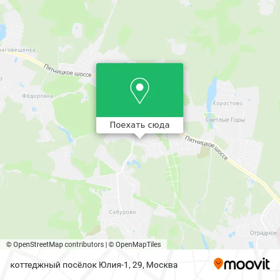 Карта коттеджный посёлок Юлия-1, 29