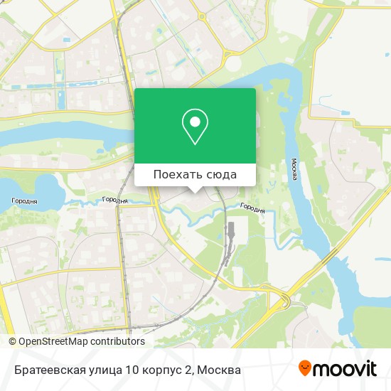 Карта Братеевская улица 10 корпус 2
