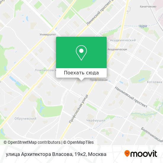 Карта улица Архитектора Власова, 19к2