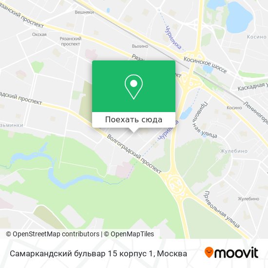 Карта Самаркандский бульвар 15 корпус 1