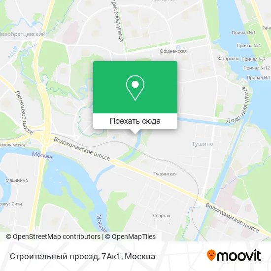 Карта Строительный проезд, 7Ак1