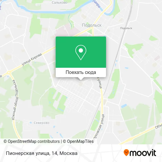 Карта Пионерская улица, 14
