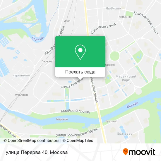 Карта улица Перерва 40