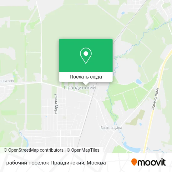 Карта рабочий посёлок Правдинский
