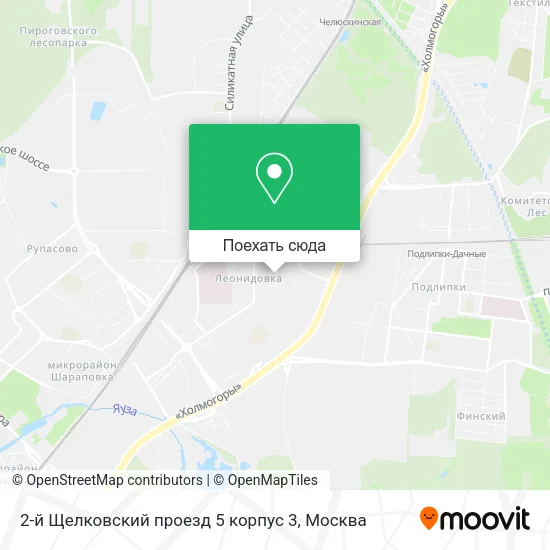 Карта 2-й Щелковский проезд 5 корпус 3