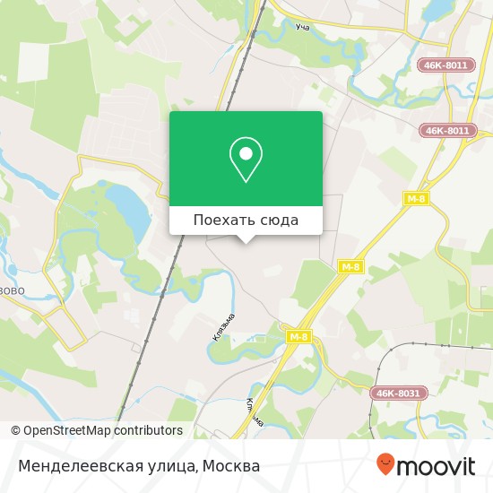 Карта Менделеевская улица