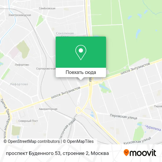 Карта проспект Буденного 53, строение 2