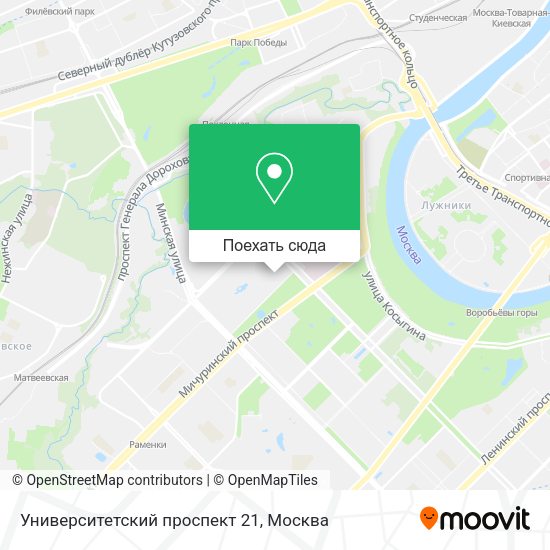 Карта Университетский проспект 21