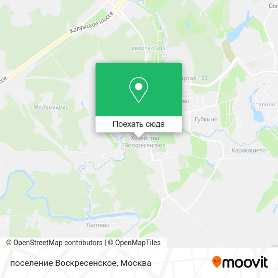 Карта поселение Воскресенское