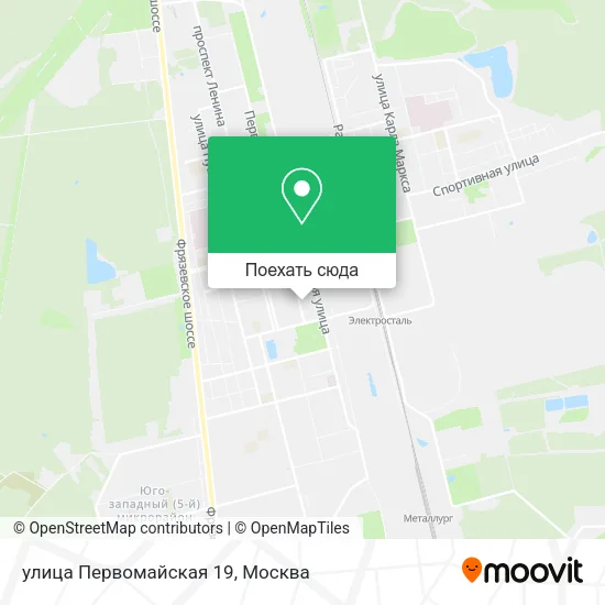 Карта улица Первомайская 19