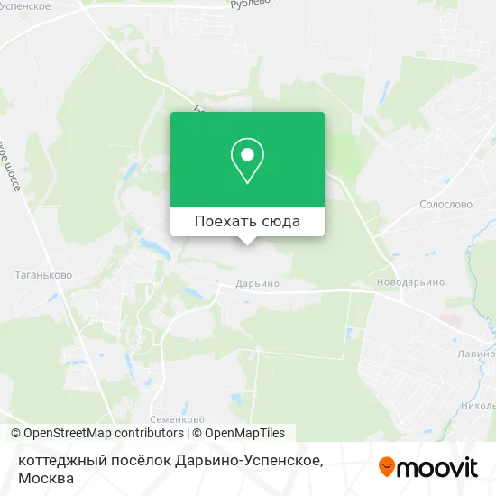 Карта коттеджный посёлок Дарьино-Успенское