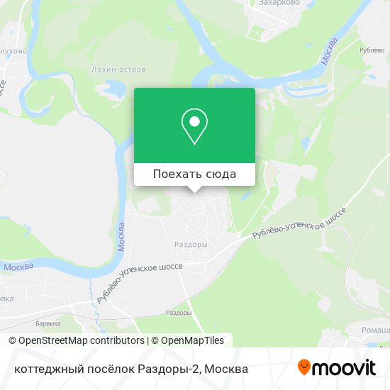 Карта коттеджный посёлок Раздоры-2