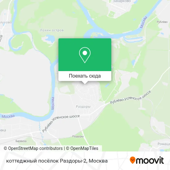 Карта коттеджный посёлок Раздоры-2