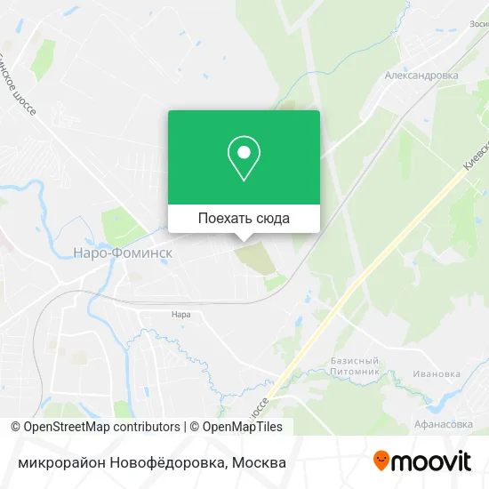 Карта микрорайон Новофёдоровка