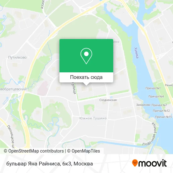 Карта бульвар Яна Райниса, 6к3