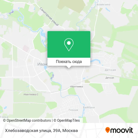 Карта Хлебозаводская улица, 39А