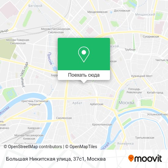 Карта Большая Никитская улица, 37с1