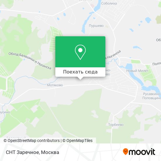 Карта СНТ Заречное