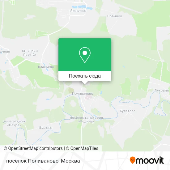 Карта посёлок Поливаново
