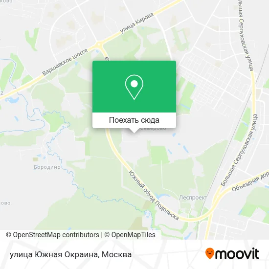 Карта улица Южная Окраина