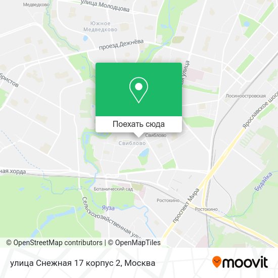 Карта улица Снежная 17 корпус 2