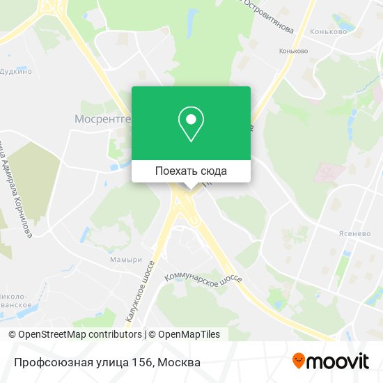 Карта Профсоюзная улица 156