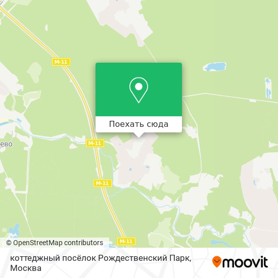 Карта коттеджный посёлок Рождественский Парк