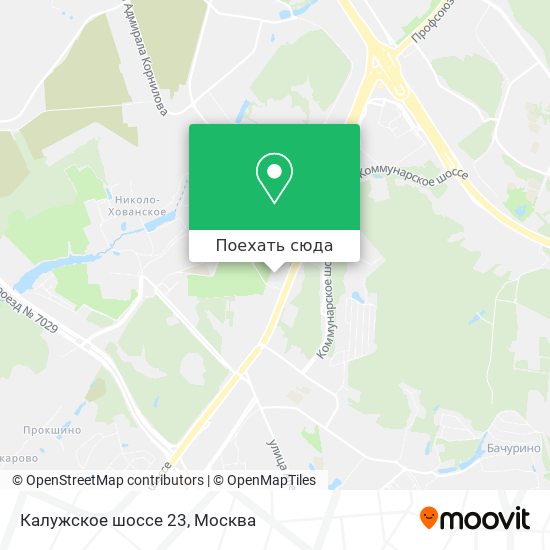 Карта Калужское шоссе 23