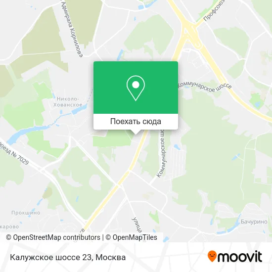 Карта Калужское шоссе 23