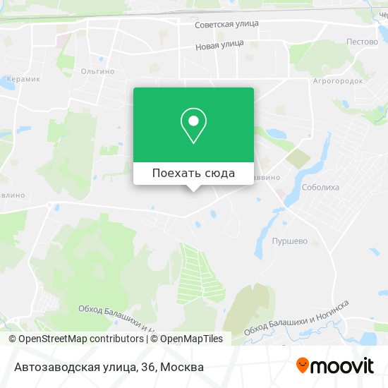 Карта Автозаводская улица, 36