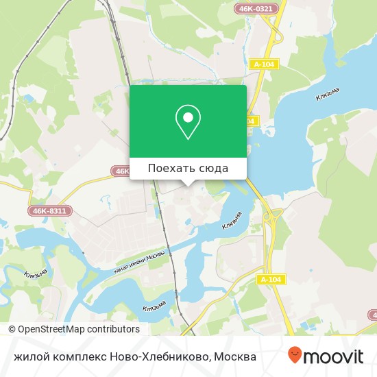 Карта жилой комплекс Ново-Хлебниково