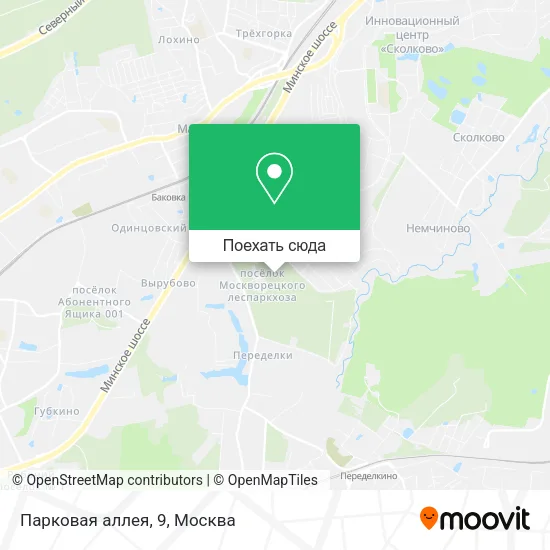 Карта Парковая аллея, 9
