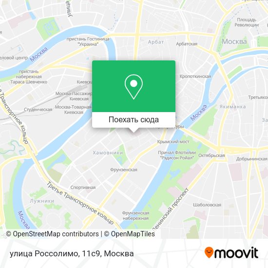 Карта улица Россолимо, 11с9