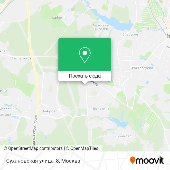 Карта Сухановская улица, 8