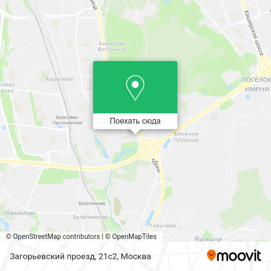 Карта Загорьевский проезд, 21с2