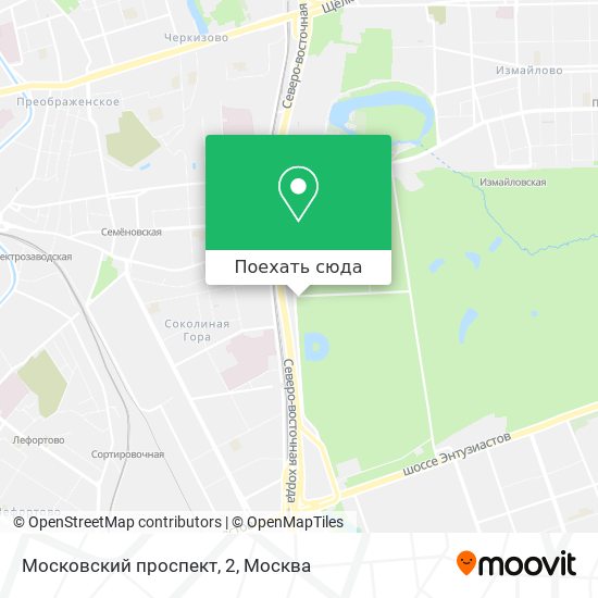 Карта Московский проспект, 2
