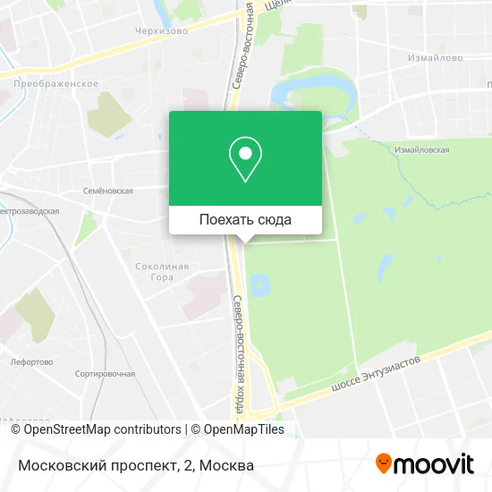 Карта Московский проспект, 2