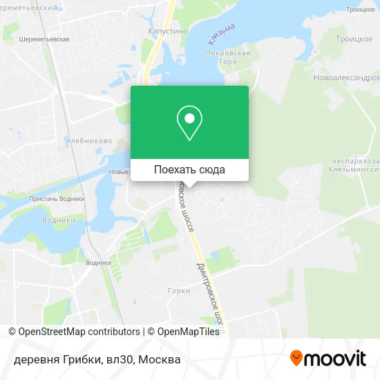Карта деревня Грибки, вл30