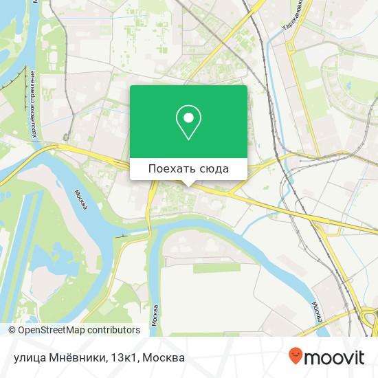 Карта улица Мнёвники, 13к1